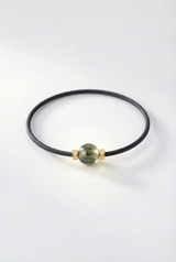 Bracelet Noir Absolu - Diamants - Lien Murano Tahiti
