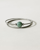 Liliflo_Bijoux femme interchangeable Swiss made_Bracelet double tour femme en spiral avec une pierre semi-précieuse Jade du canada
