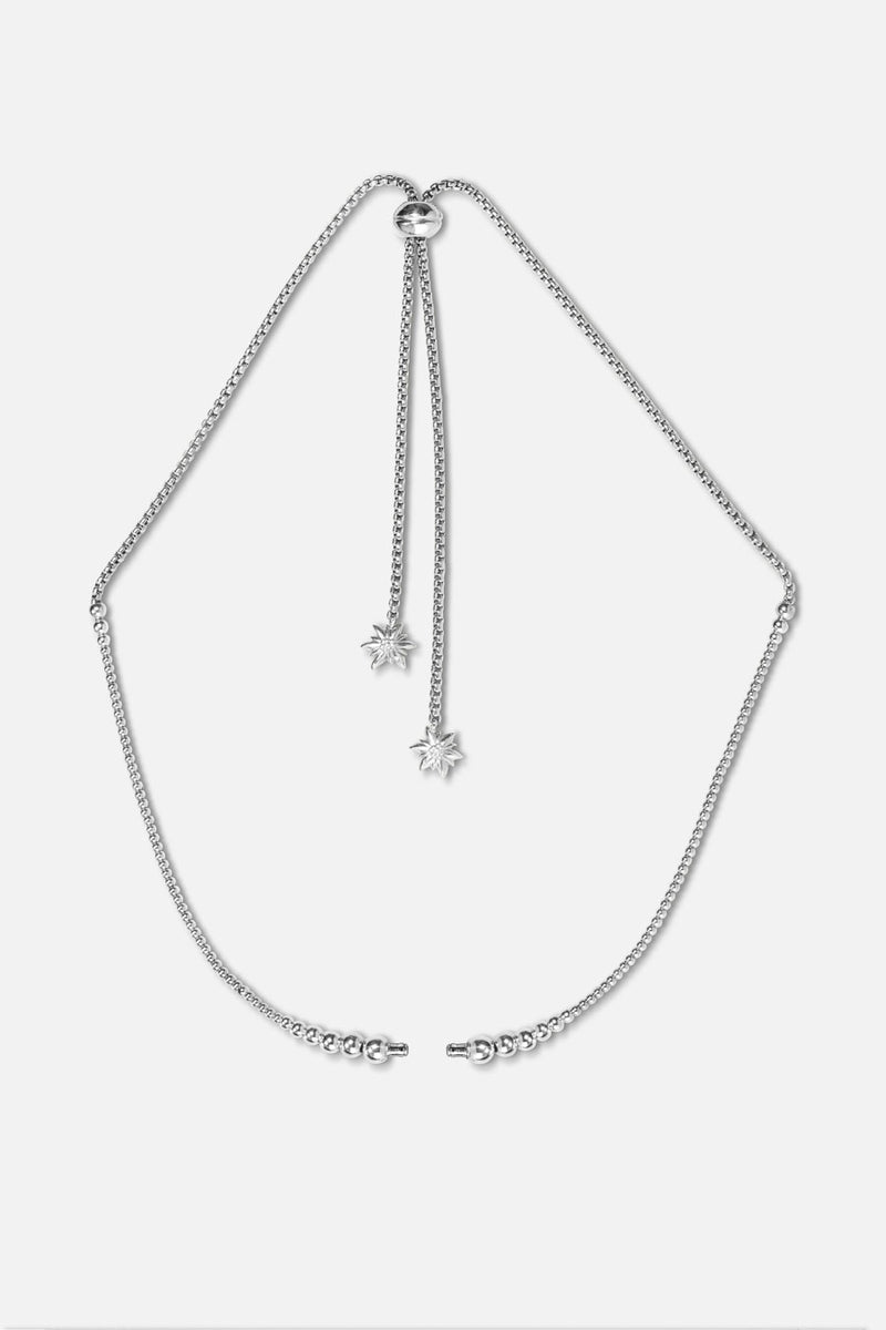 Collier interchangeable Swiss made - Collection Edelweiss Melanie Oesch - Collier couleur acier naturel