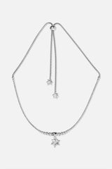 Collier interchangeable Swiss made - Collection Edelweiss Melanie Oesch - Collier couleur acier naturel et Lien Edelweiss