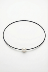 Collier Noir Absolu - Classique - Perle Cumingii blanche