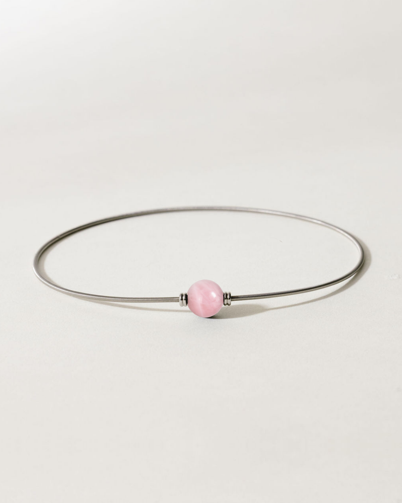 Collier Twist - Quartz rose
