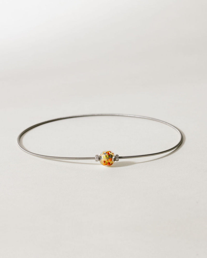 Collier femme diamant interchangeable - Swiss made - Lien murano Confetti