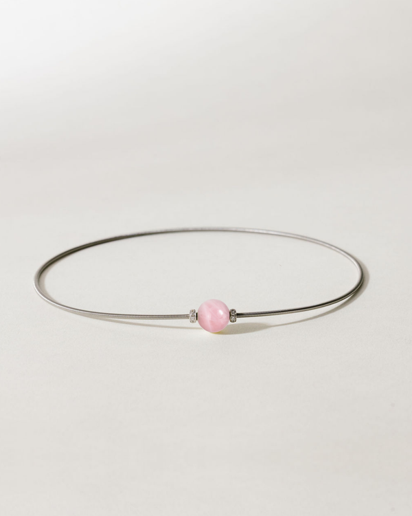 Collier Twist - Quartz rose