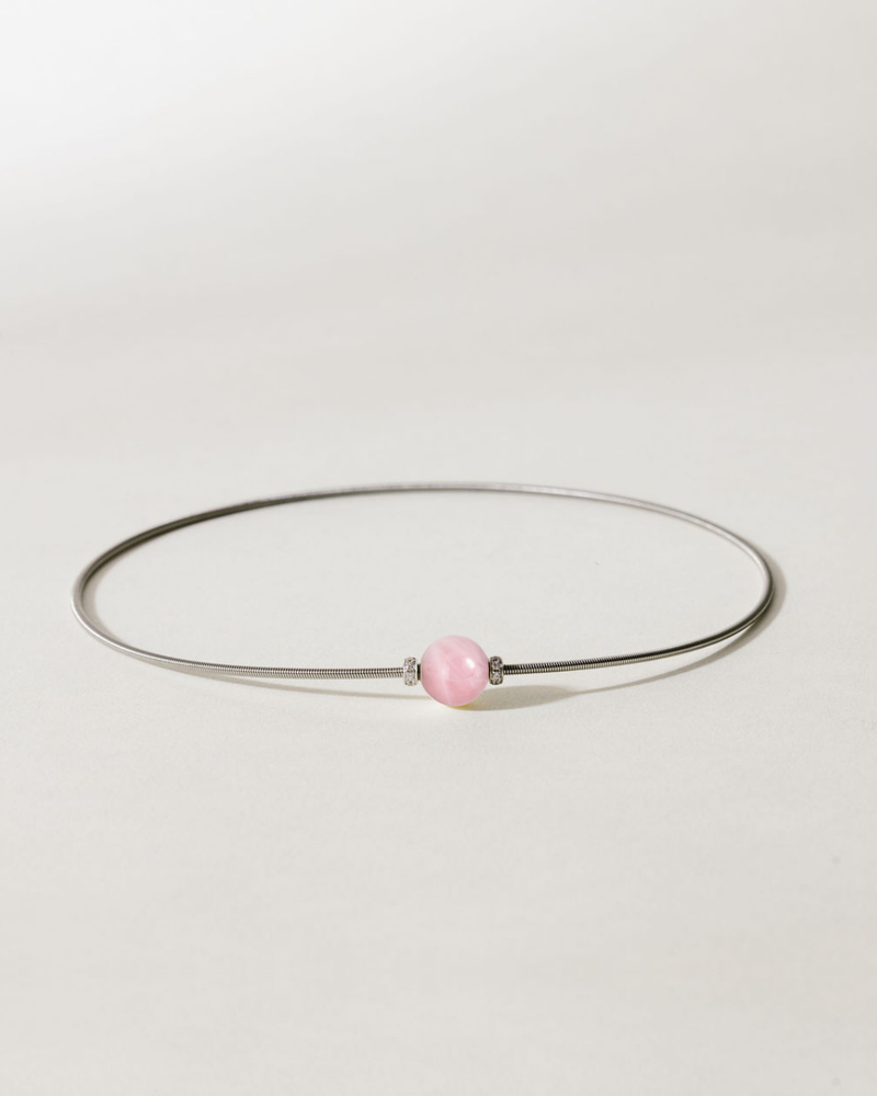 Collier Twist - Quartz rose