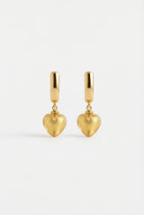 Boucles d'oreilles Iris - Coeur Murano or