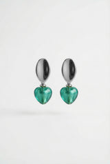 Boucles d'oreilles Giorgia - Coeur Murano lagune