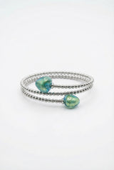 Bracelet Tango - Coeur Murano lagune