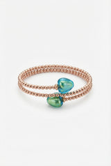 Bracelet Tango - Coeur Murano lagune