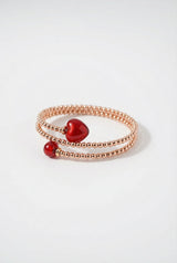 Bracelet Tango - Coeur Murano rouge