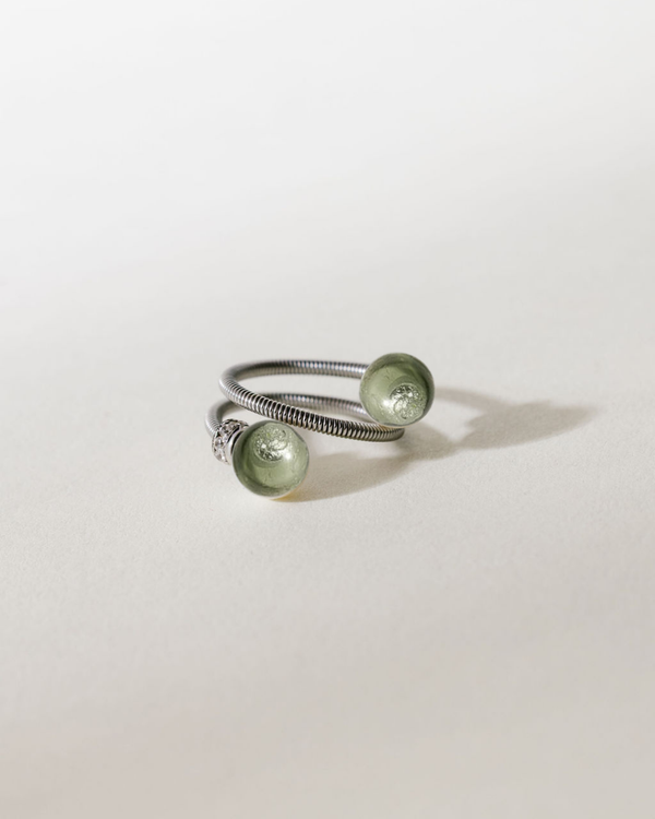 Bague diamant femme Swiss made avec Murano Tahiti