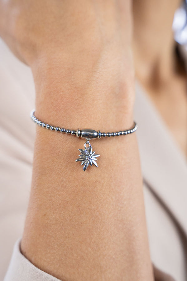 Liliflo - Bracelet Tango interchangeable Swiss made - Collection Edelweiss Melanie Oesch - couleur acier et Lien Edelweiss