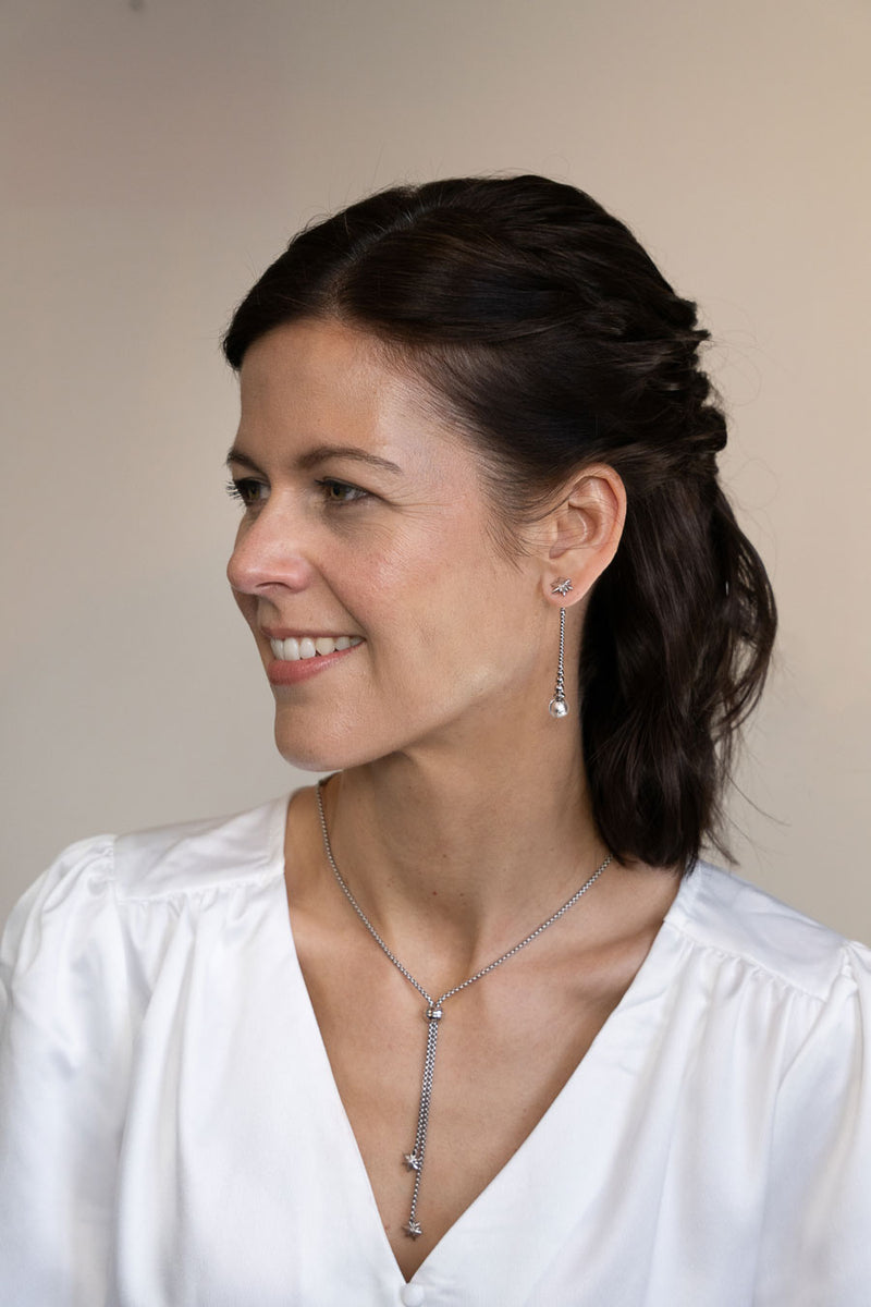 Collier interchangeable Swiss made - Collection Edelweiss Melanie Oesch - Collier version pendentif couleur acier naturel
