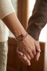 Bracelet Tango - Coeur Murano rouge
