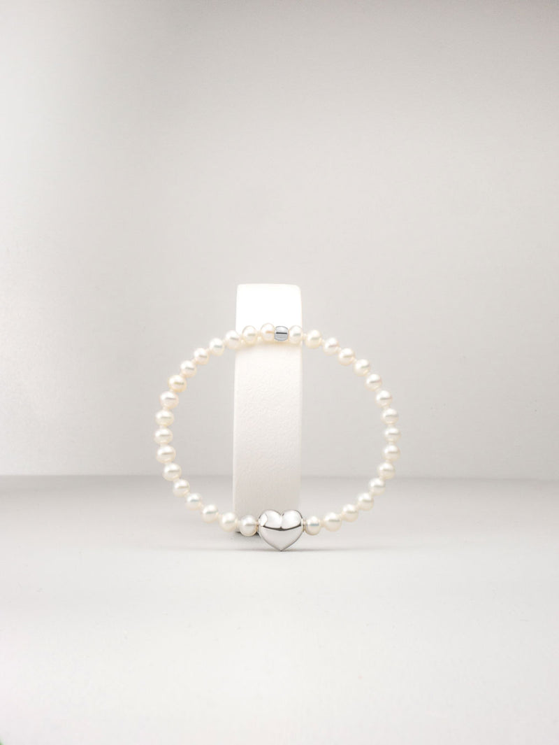 Liliflo - Bracelet femme en perle de Cumingii et Lien interchangeable Coeur en couleur acier