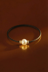 Armband Noir Absolu - Diamanten - Zierverschluss Perle Cumingii weiß