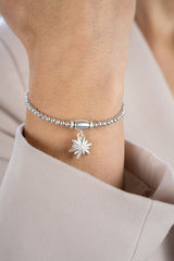 Liliflo - Bracelet Milonga interchangeable Swiss made - Collection Edelweiss Melanie Oesch - couleur acier et Lien Edelweiss