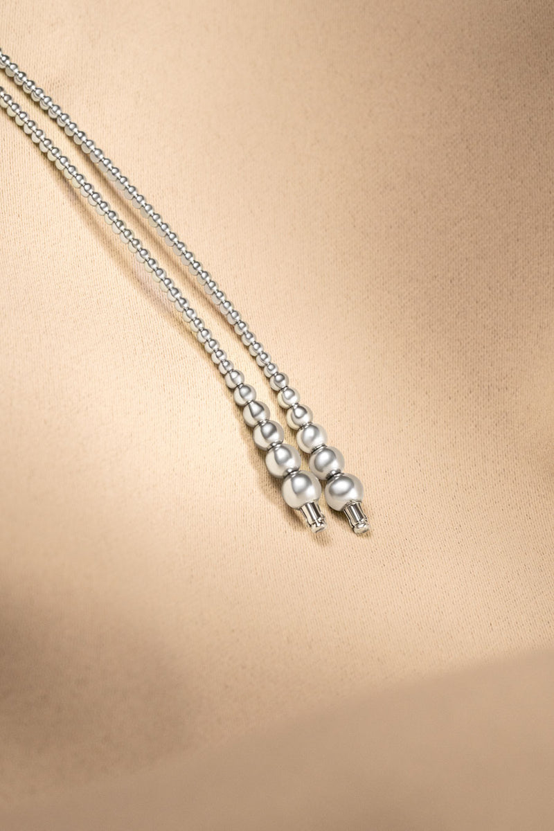 Collier interchangeable Swiss made - Collection Edelweiss Melanie Oesch - Collier couleur acier 