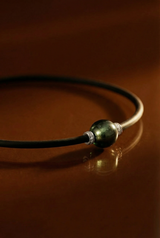 Collier Noir Absolu - Diamants - Lien Murano Tahiti