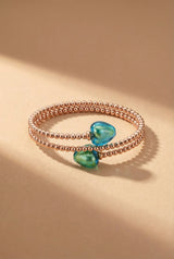 Bracelet Tango - Coeur Murano lagune