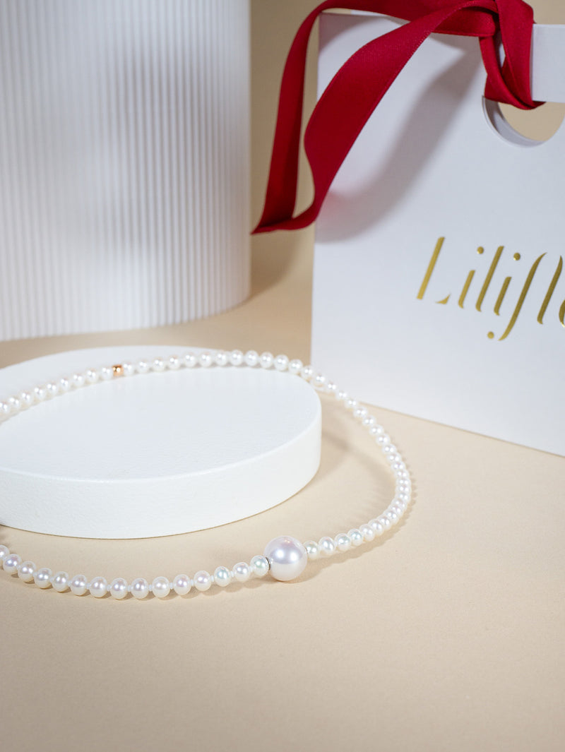 Radiological Diagnostics Collier Homme Perle Blanche Collier Homme