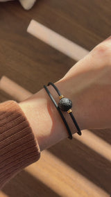 Armband Absolutes Schwarz - Klassisch - Lavastein-Glieder