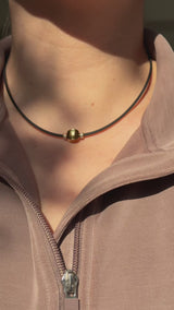 Collier Noir Absolu - Diamants - Lien Illusion