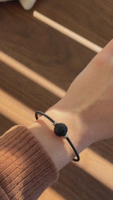 Armband Absolutes Schwarz - Klassisch - Lavastein-Glieder