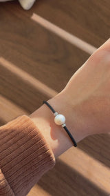 Armband Noir Absolu – Klassisch – Zierverschluss Perle Cumingii weiss