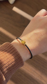 Bracelet Noir Absolu - Classique - Lien Illusion