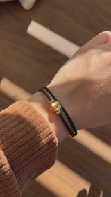 Bracelet Noir Absolu - Classique - Lien Illusion