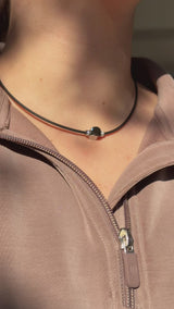 Collier Noir Absolu - Diamants - Lien Illusion
