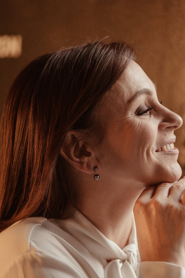 Boucles d'oreilles Karine - Hématite