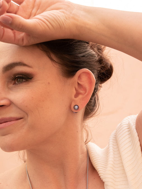 Liliflo, marque de bijoux Suisse : Boucles d'oreilles Anaïs - Murano Neptune